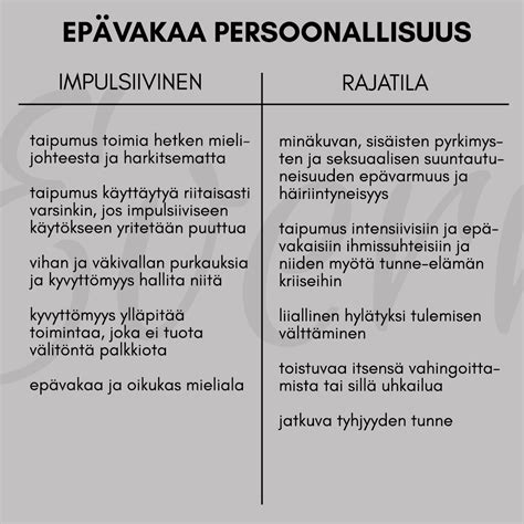 epvakaa persoonallisuus parisuhde|Parisuhde ja epävakaa persoonallisuushäiriö